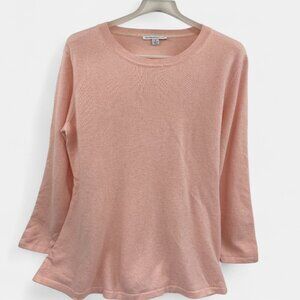 Isaac Mizrahi Live Cashmere Sweater Dress Women's Medium Pink Long Sleeve